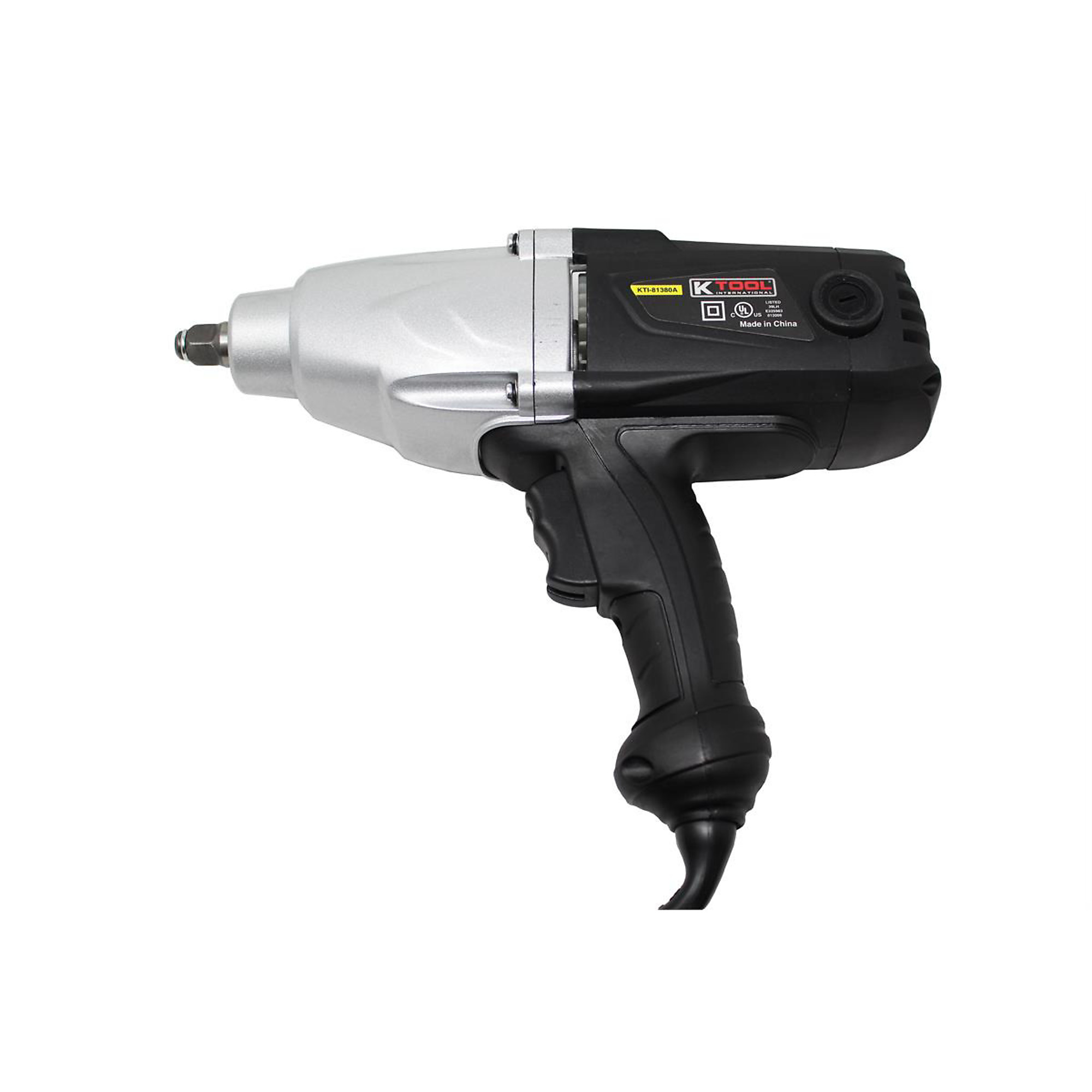K-Tool International Electric Impact Wrench — 240 ft./lbs. Torque, 2200 RPM, 2700 IPM, 900W, 7.5 Amps, 20V, Model# KTI81380A